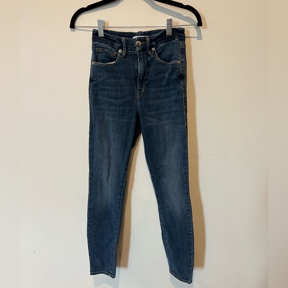 Good American Women's Blue Skinny Jeans Good Legs Size 25